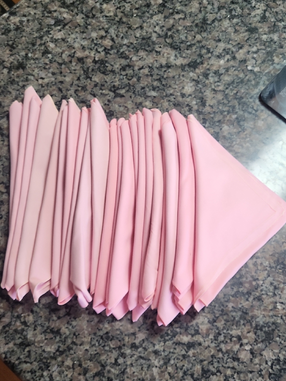 Set of 20 Gently Used Soft Fabric Washable Pink Cloth Dinner  Napkins